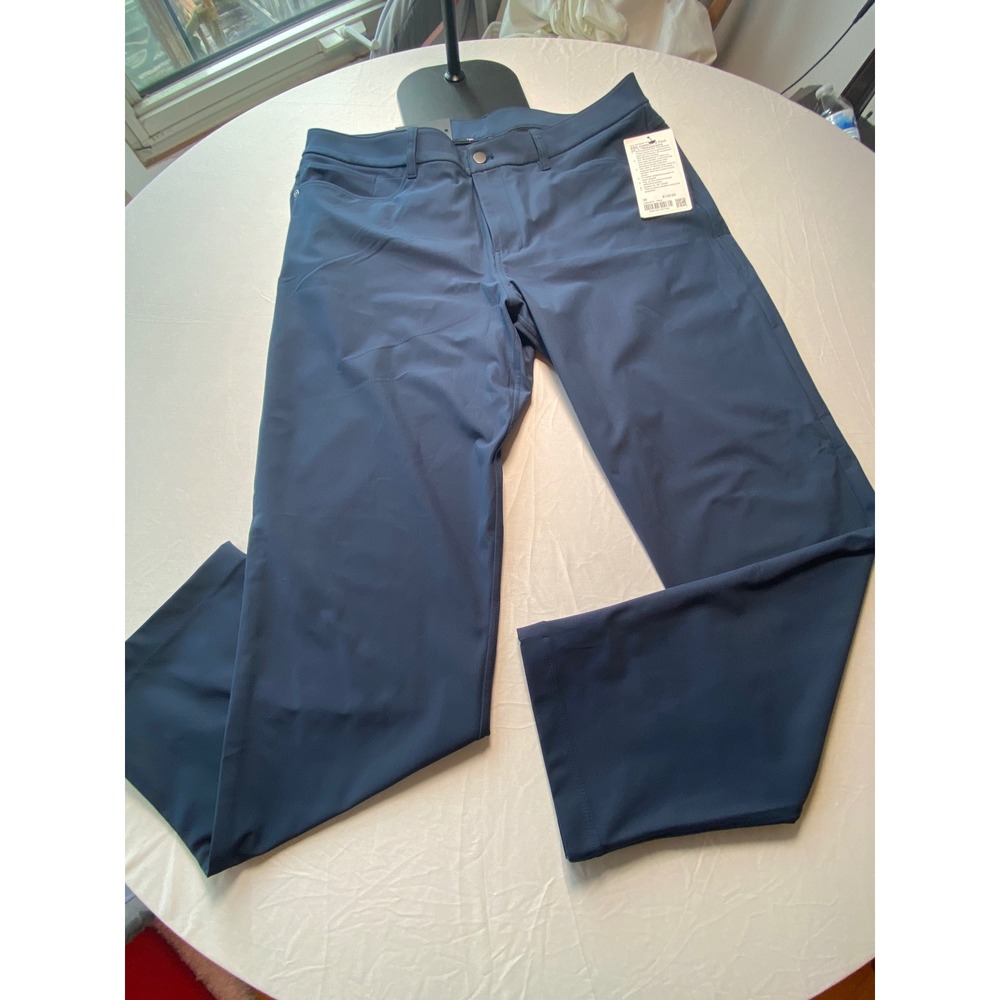 Lululemon ABC Classic Fit Pant 32 L Warpstreme True Navy Blue Mens 36 LM5AO1S